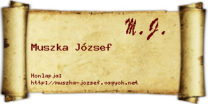 Muszka József névjegykártya
