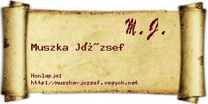 Muszka József névjegykártya