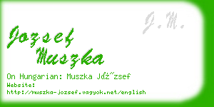 jozsef muszka business card